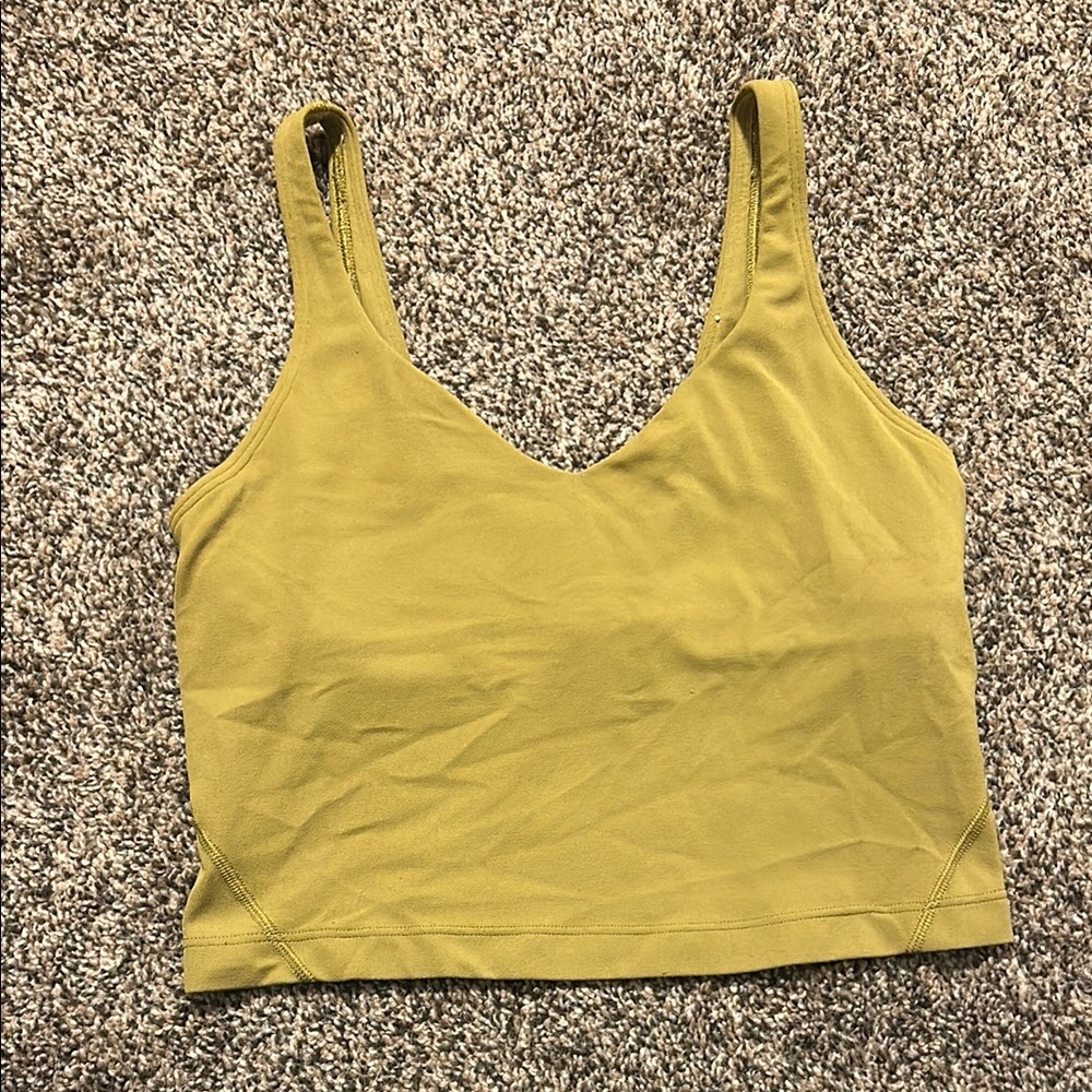 Olive Green/Mustard Lululemon Tank Top